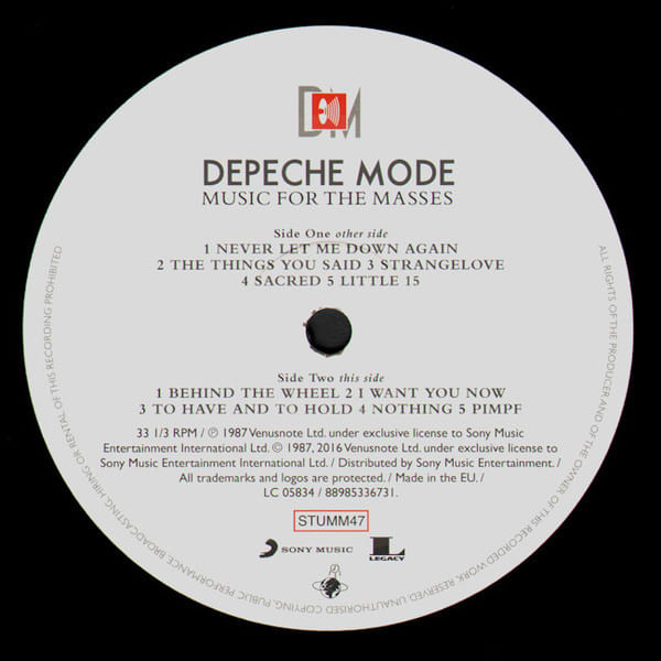 Depeche Mode Music For The Masses Vinilo4
