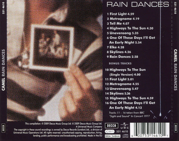 Camel Rain Dances Cd2