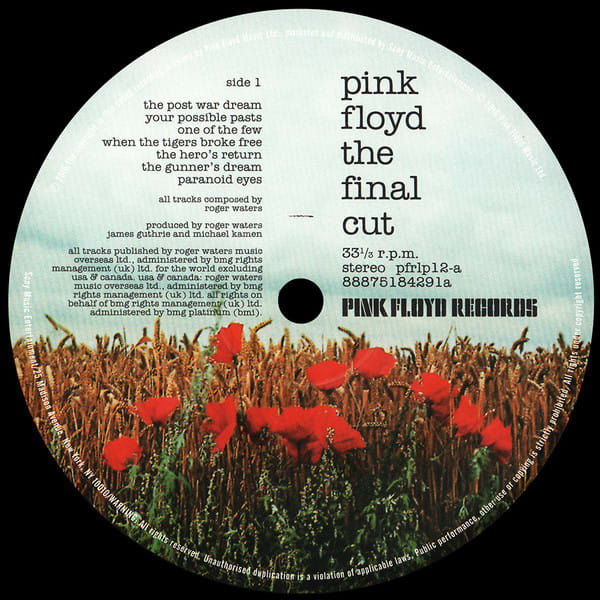Pink Floyd The Final Cut Vinilo4