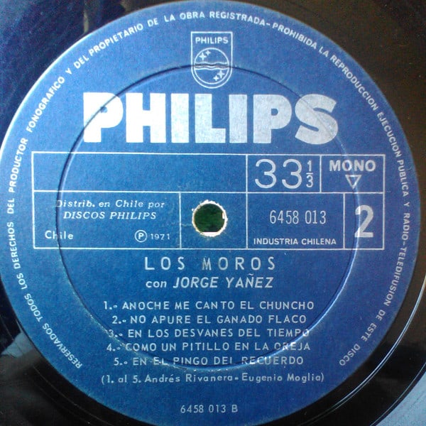 Jorge Yañez Los Moros con Jorge Yañez Vinilo4