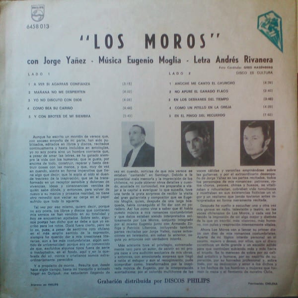 Jorge Yañez Los Moros con Jorge Yañez Vinilo2