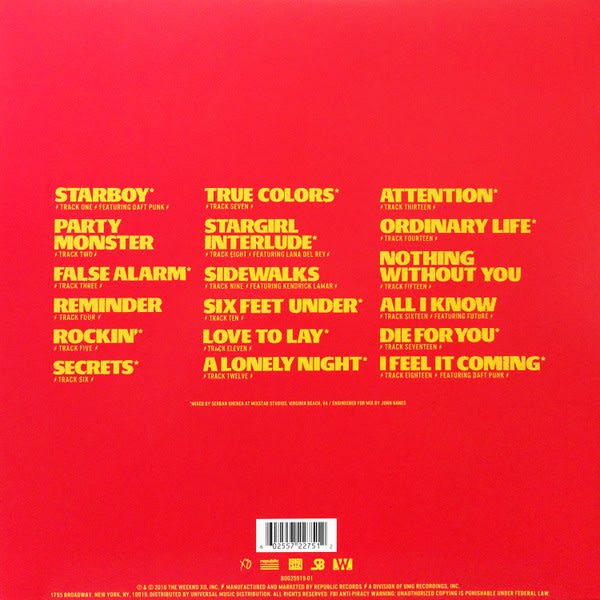 The Weeknd Starboy Vinilo3