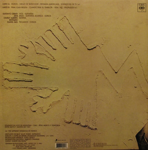 Soda Stereo Ruido Blanco En Vivo Vinilo2