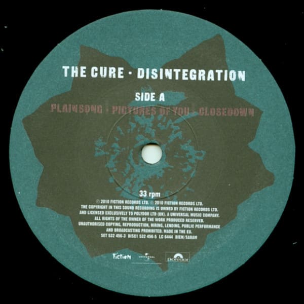 The Cure Disintegration Vinilo3