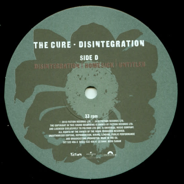 The Cure Disintegration Vinilo6