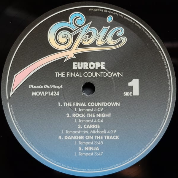 Europe The Final Countdown Vinilo3
