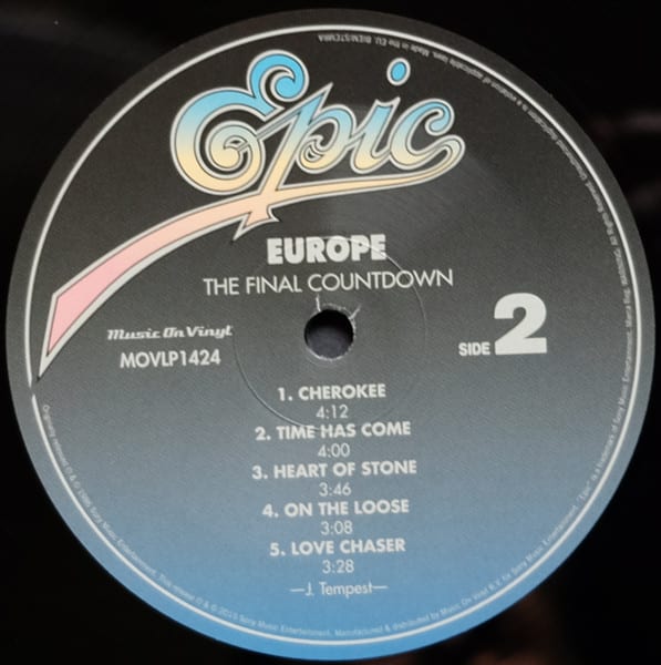 Vinilo Europe The Final Countdown4