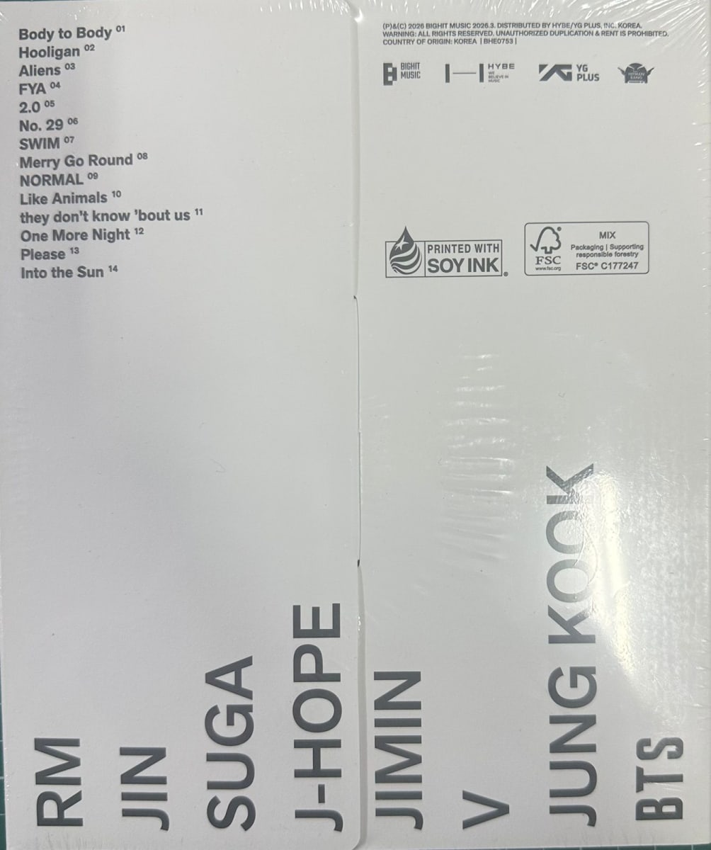 BTS ARIRANG - BTS THE 5TH ALBUM (ROOTED IN KOREA VER.) Cd1