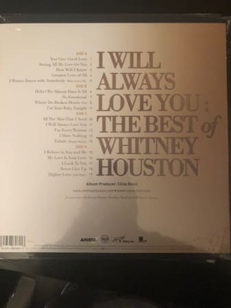 Whitney Houston I Will Always Love You: The Best Of Witheney Houston Vinilo2