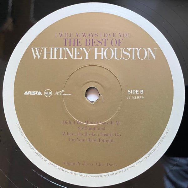 Whitney Houston I Will Always Love You: The Best Of Witheney Houston Vinilo5