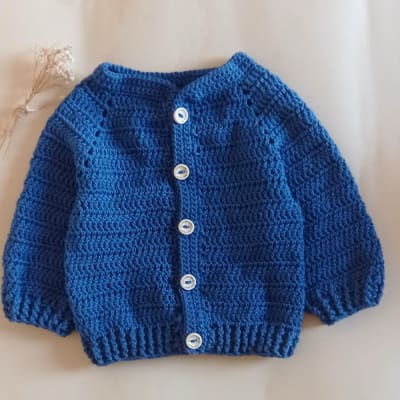 Chaleco Crochet Azul Niño1