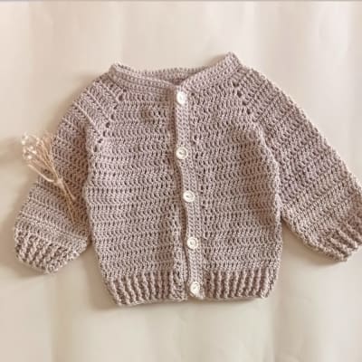 Chaleco Botones Crochet Beige1