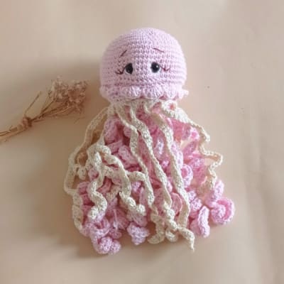 Medusa Crochet Rosada1