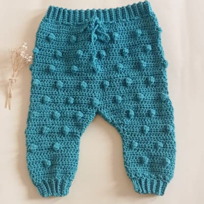 Pantalón Crochet Verde Petroleo1