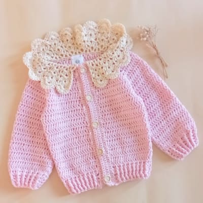 Chaleco Crochet Rosa Cuello1