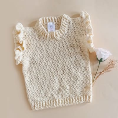 Chaleco Crochet Hueso S/Manga1