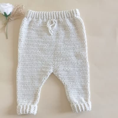 Pantalones Crochet Hueso