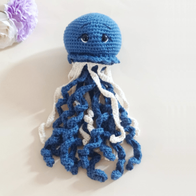 Medusa Crochet Azul1