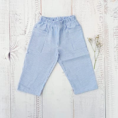 Pantalón Pau Rayas Celeste