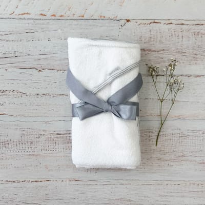 Toalla Bebe Rayas Gris