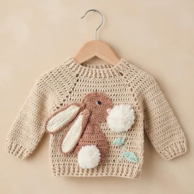 Chaleco Conejo Crochet Beige1