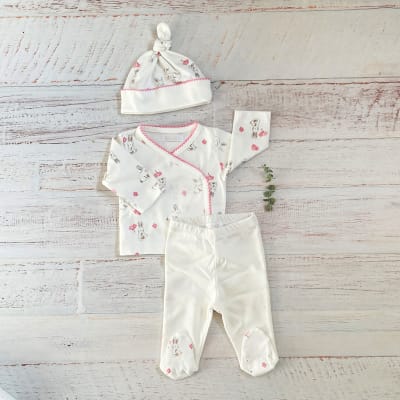 Ajuar Wawa x 3 Conejo Rosado1