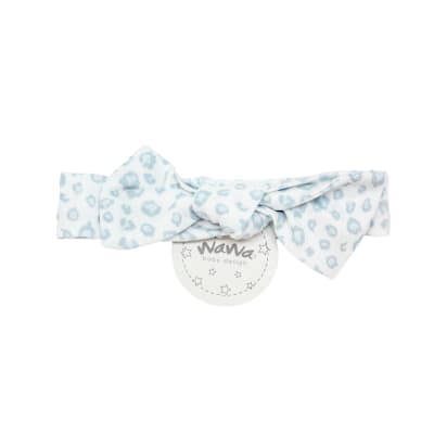 Cintillo Wawa Algodón Lazo Print Celeste1