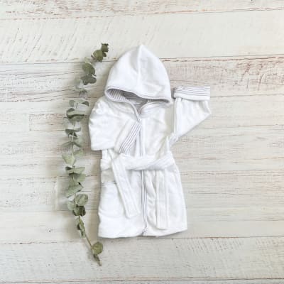 Bata Wawa De Baño Rayas Gris1