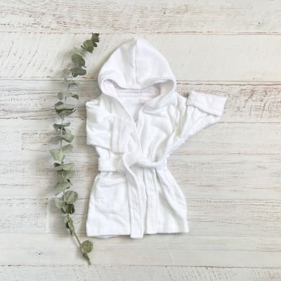 Bata Wawa De Baño Puntitos Rosado3