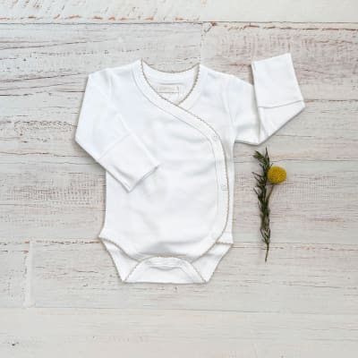 Body Basico Picot Wawa Beige Algodón Pima
