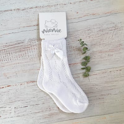 Calcetines Wawa Blancos Crochet Niña3