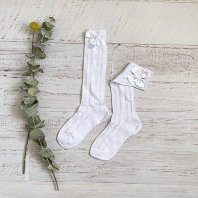 CALCETINES LARGOS CROCHET NIÑA