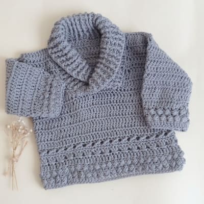 Chaleco Crochet Gris1