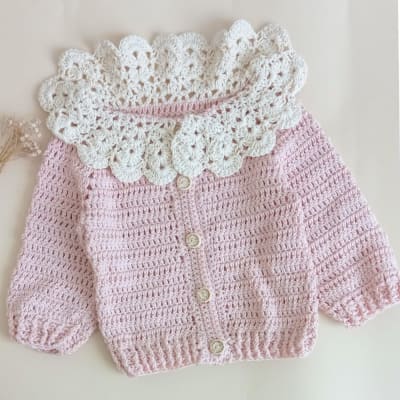 Chaleco Crochet Rosa1
