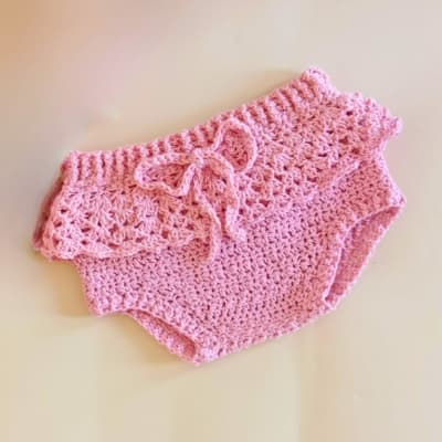 Cubre Pañal Crochet Palo Rosa2