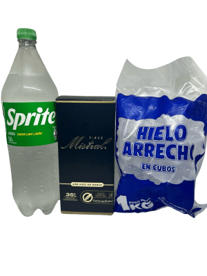 MISTRAL 35° 750 CC + SPRITE 1.5 LT DES + HIELO (SEC 1)