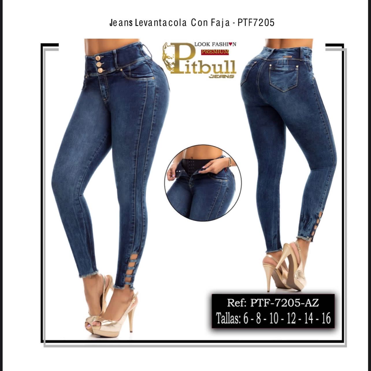 JEANS CON FAJA INTERNA REF 7205 C O L O M B I A M O D A Ropa Colombiana
