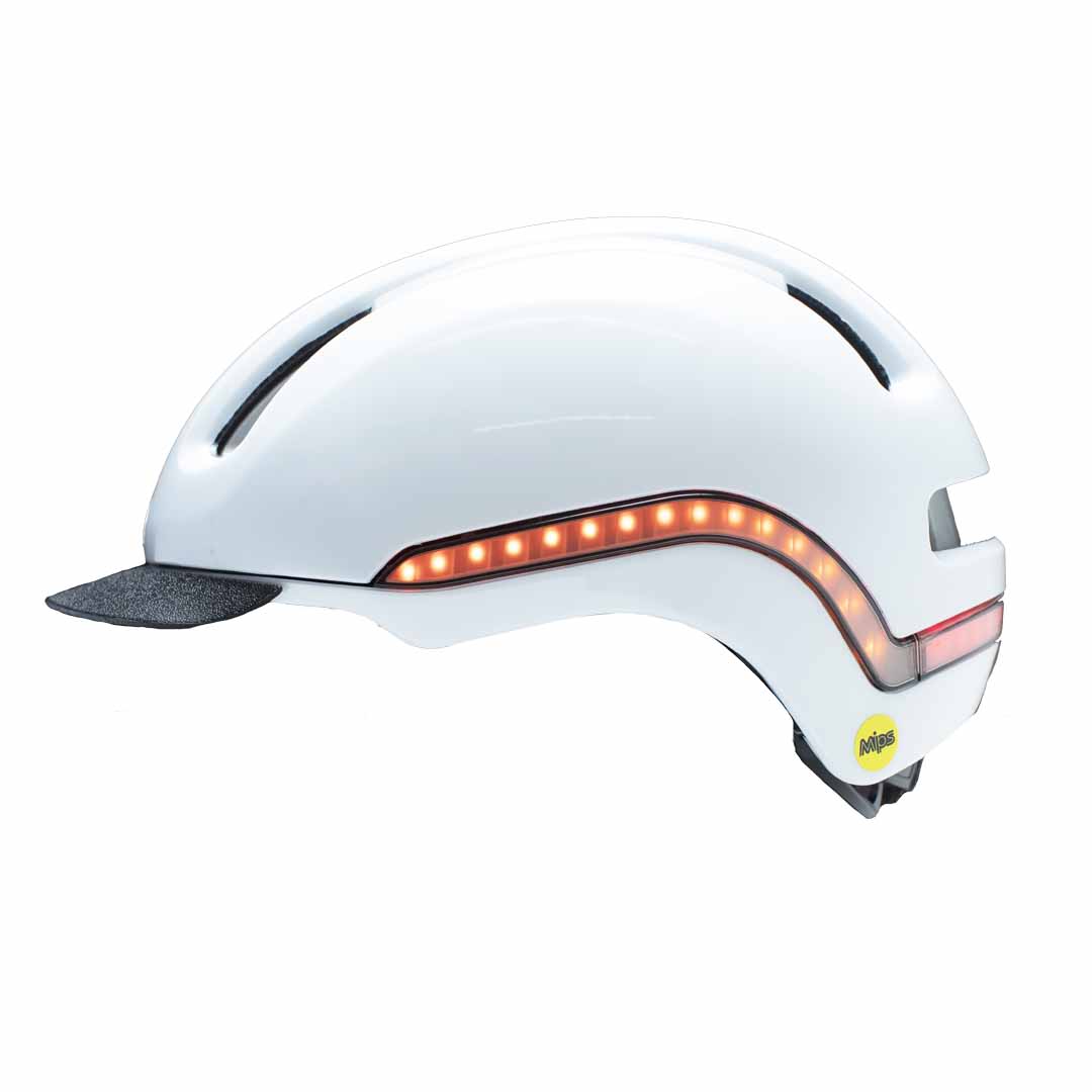 Casque Vélo Adulte Nutcase Vio-Blanco Avec éclairage LED 360° - Technologie MIPS, Tailles L/XL, Multicolore