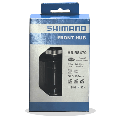 MAZA SHIMANO HBRS470 CL DISC 32H 12MM THRU AXLE AXLE OLD= 100MM