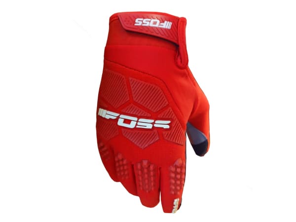 GUANTE FOSS RIPPER ROJO GRIS1