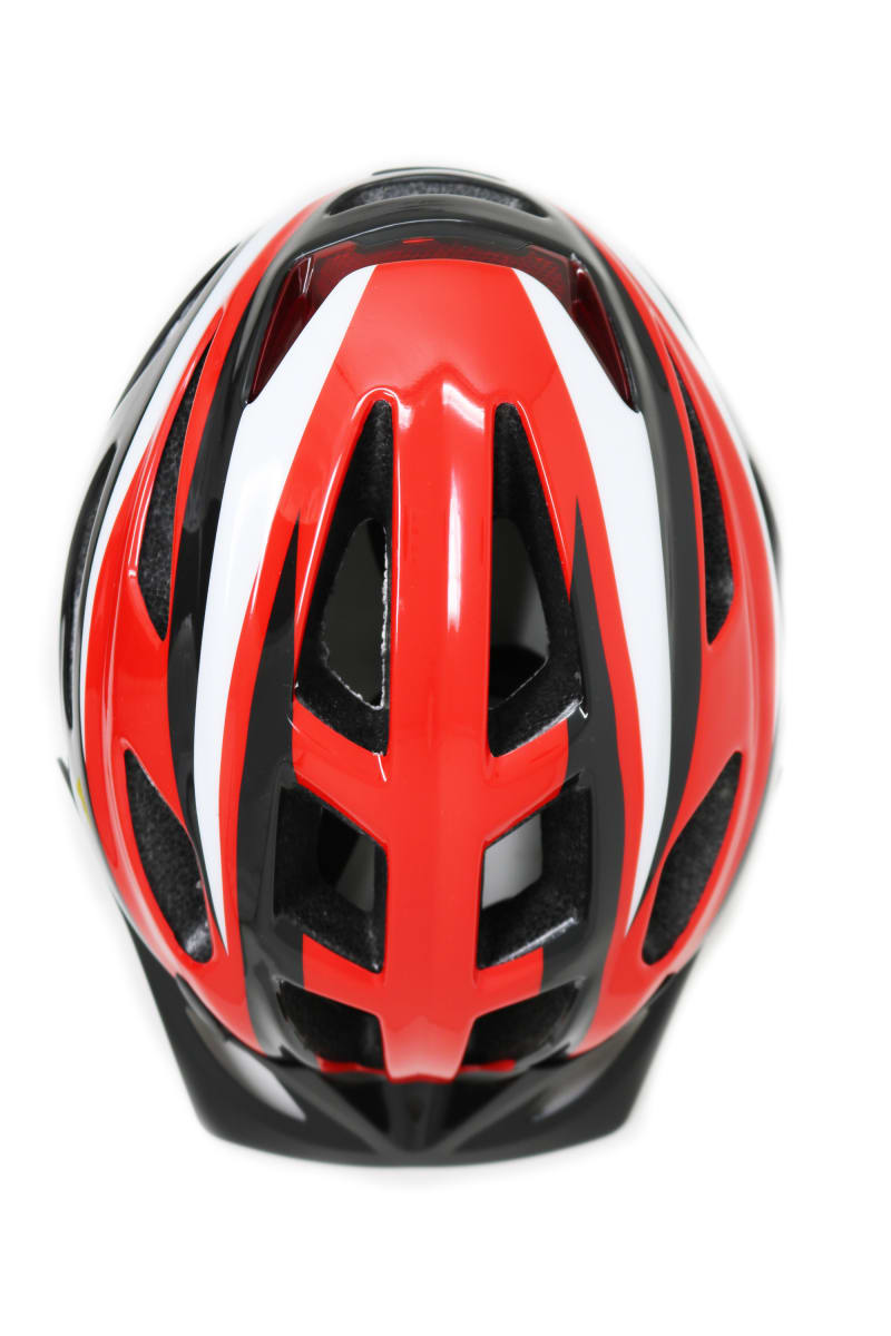 CASCO RADICAL MOUNTAIN MTB CON LUZ NEGRO ROJO TALLA L4