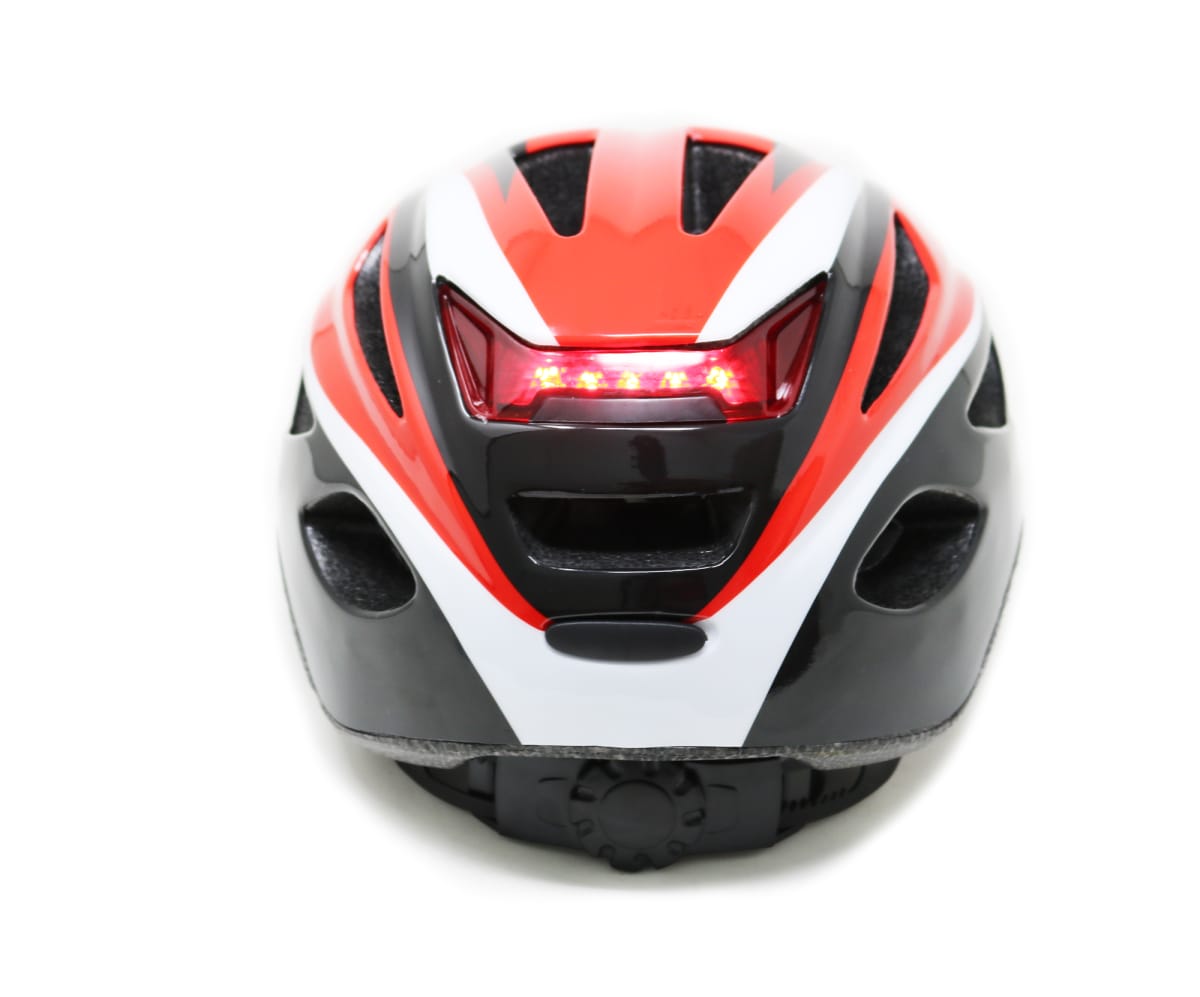 CASCO RADICAL MOUNTAIN MTB CON LUZ NEGRO ROJO TALLA L2