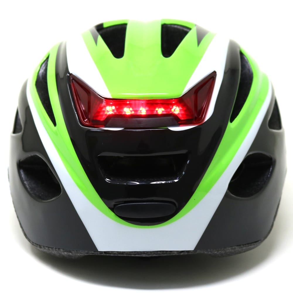 CASCO RADICAL MOUNTAIN MTB CON LUZ NEGRO VERDE TALLA L2