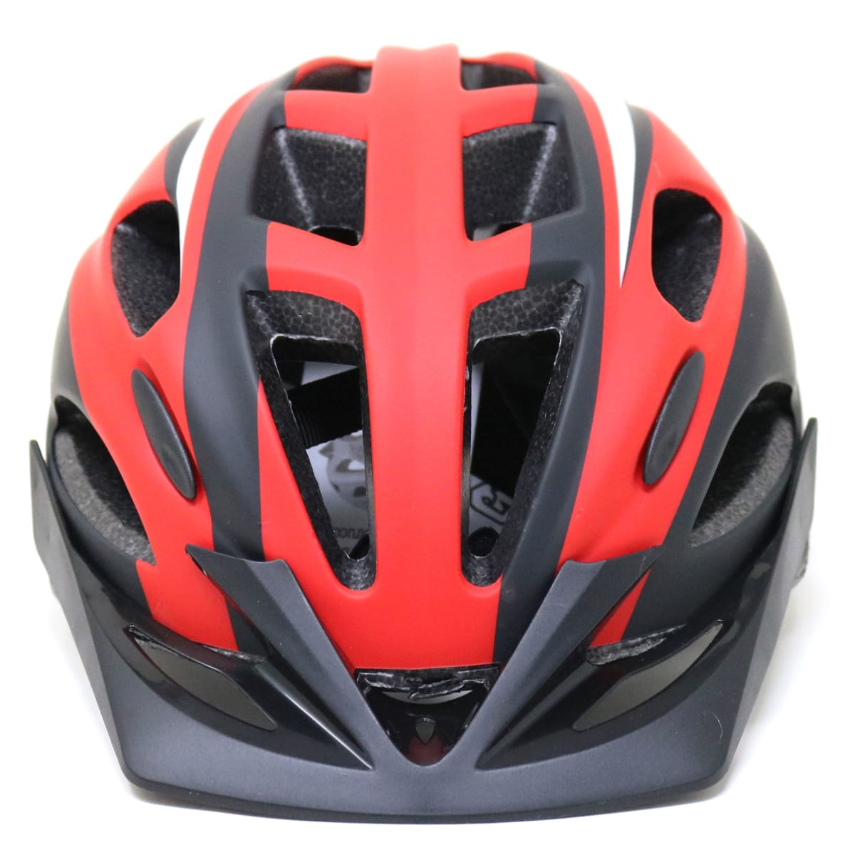 CASCO RADICAL MOUNTAIN MTB CON LUZ MATTE NEGRO ROJO TALLA L3