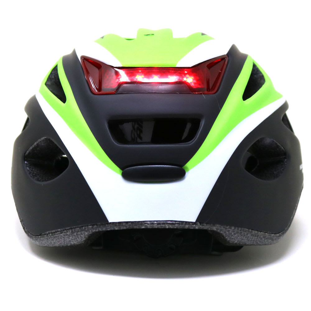CASCO RADICAL MOUNTAIN MTB CON LUZ MATTE NEGRO VERDE TALLA L2