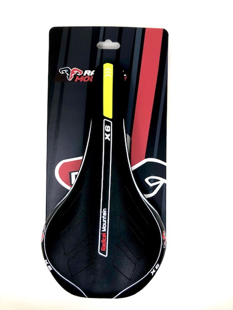 ASIENTO MTB RADICAL MOUNTAIN NEGRO AMARILLO X61