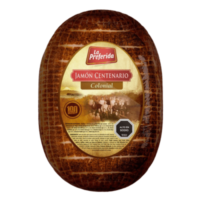JAMON CENTENARIO COLONIAL MINI PIEZA LA PREFERIDA PESABLE, VALOR PUBLICADO POR KILO, LAS BARRAS CONTIENEN 3.5 KG APROX1