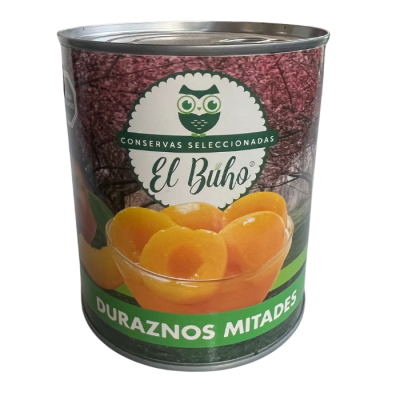DURAZNOS EN MITADES EL BUHO 820 GRS.1