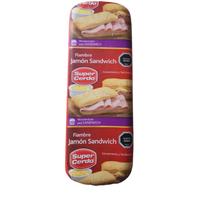 JAMON SANDWICH SUPER CERDO PESABLE, VALOR PUBLICADO POR KILO, LAS BARRAS CONTIENEN 4 KILOS APROX.