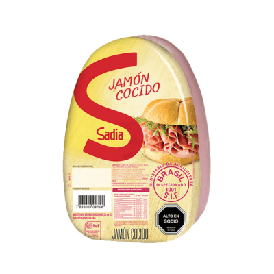 JAMON COCIDO DE CERDO SADIA PESABLE, VALOR PUBLICADO POR KILO. LAS PIEZAS PESAN 3,4 KG APROX.